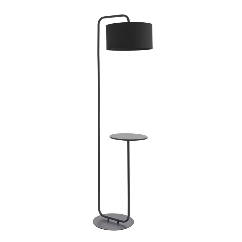 Tolzmann 175cm LED Arched Floor Lamp, Black, Black