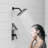 -inch Rain Shower Head Matte Black Single Spray Stylish Metal Shower Faucet For Modern Homes And Gyms