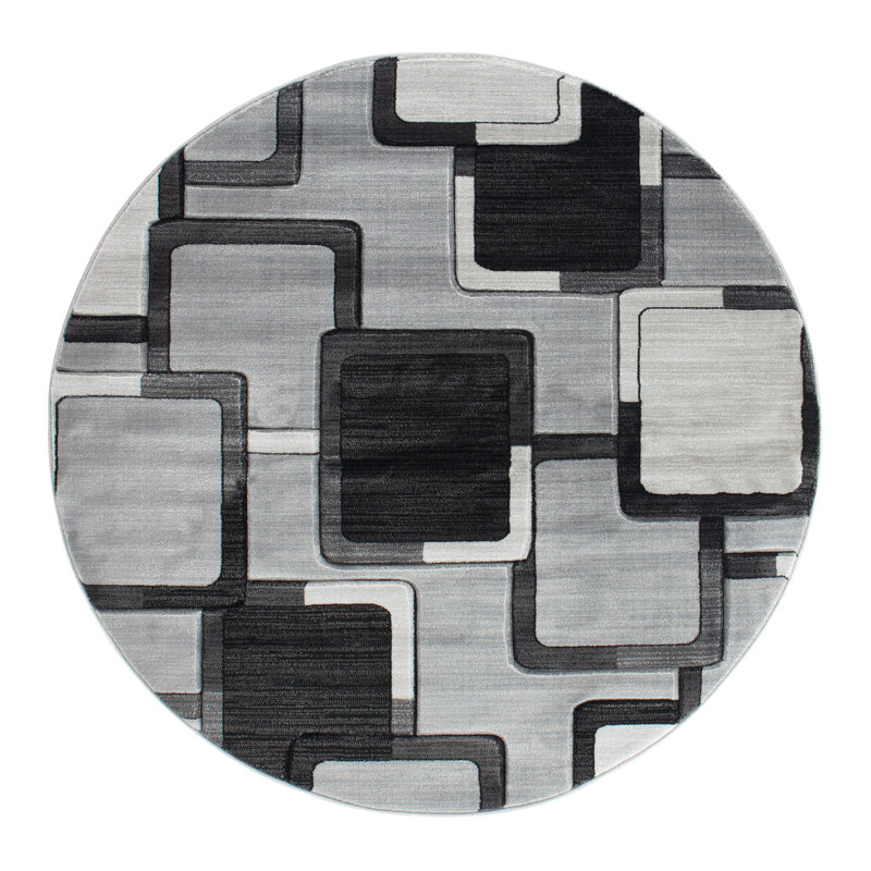 Adonia Geometric Indoor Rug, Round 5'2"