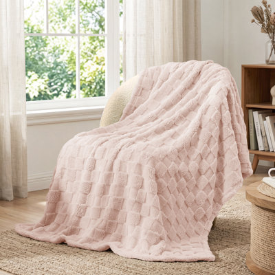 Bedsure Checkered Fleece Throw Blanket, Cute Home Decor, 50"×70"