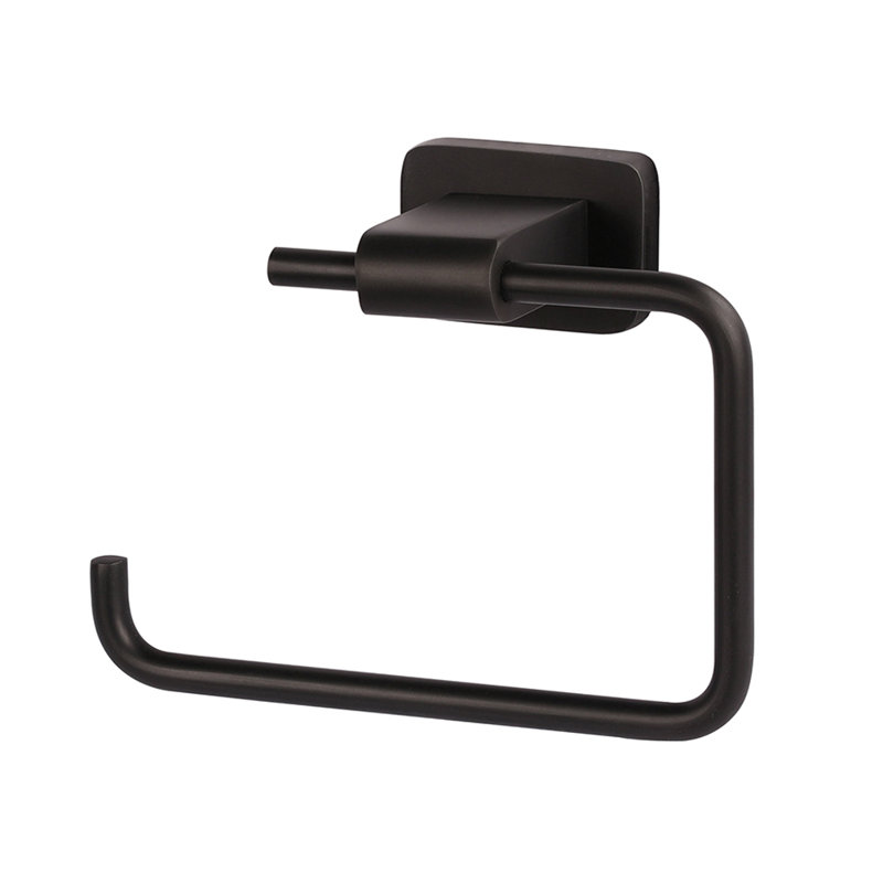 Eleganza Wall Mount Toilet Paper Holder, Matte Black