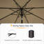 Parasol de marché inclinable 9 pi avec protection contre les rayons UV pour la terrasse et le jardin Oakley-479831564