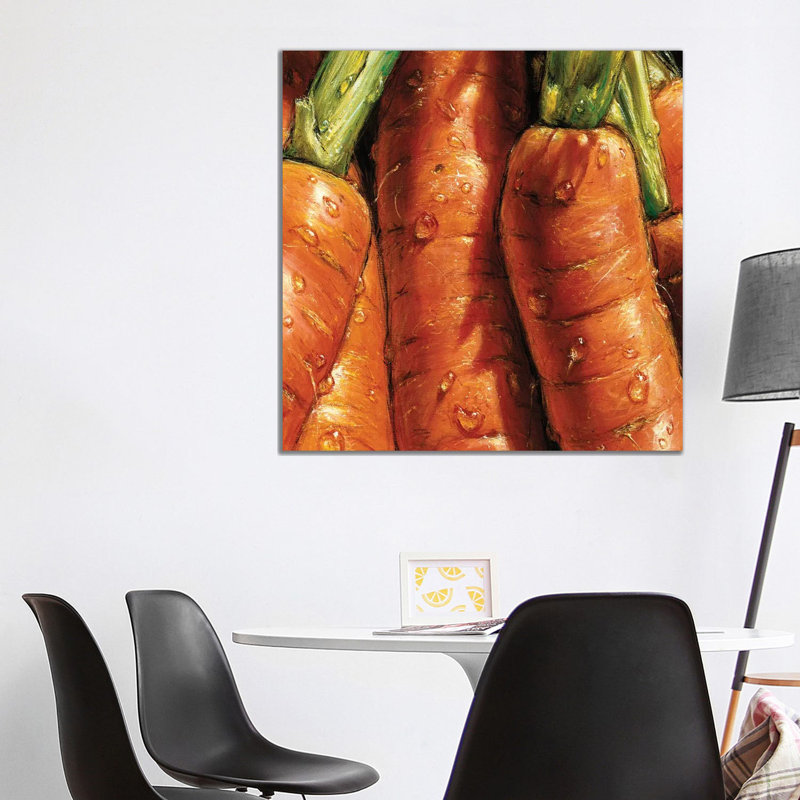 Carrots by AlmaCh - Wrapped Canvas Painting, 93.98cm H x 93.98cm W x 1.91cm D