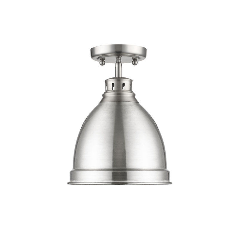 Plafonnier semi-encastré d'extérieur 1 lumière Bowdoinham, Étain, Étain