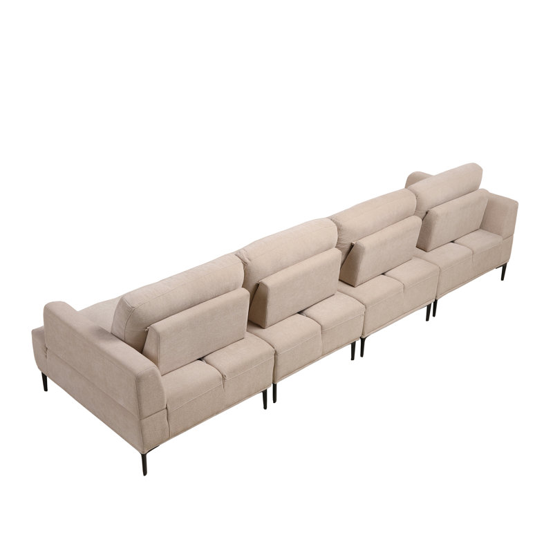 Canapé 4 places 129 "de large 129", Beige