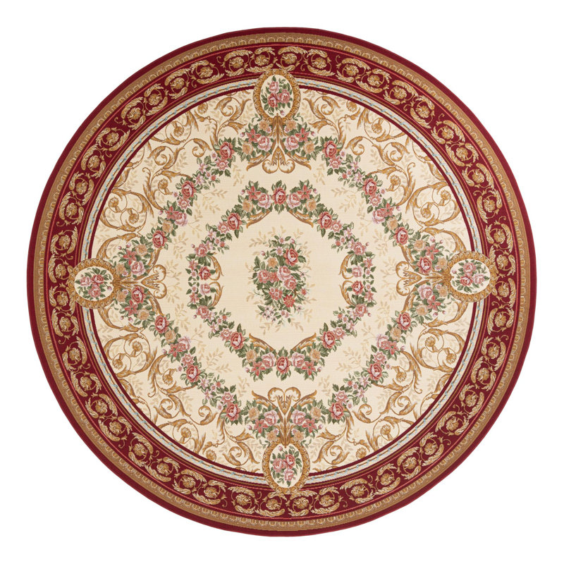 Indoor/Outdoor Traditional Area Rug, Round 10'