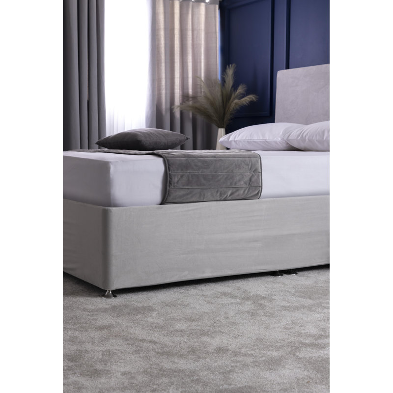 Faux suede Base wrap valance, King (5'), Cloud