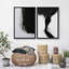 Art mural abstrait, ensemble de 2 reproductions d'art encadrées sur toile-118759337-118759335