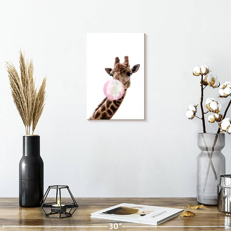 Girafe à bulles, H 12 po x l 8 po x P 1 po