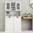 Laundry Basket Cabinet In White - Space Saving Design With Two Compartments And Practical For-323663760