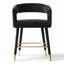Ensemble de 3 tabourets de bar 24 po à hauteur de comptoir rembourrés avec repose-pieds doré-1372603210