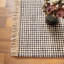 Kuba Polka Dots Hand-Woven Flatweave Jute/Sisal Black/Ivory Area Rug-41079698