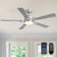Ventilateur de plafond 52 po à DEL à intensité variable moderne avec moteur CC réversible et télécommande-804887626-804887631-804887630