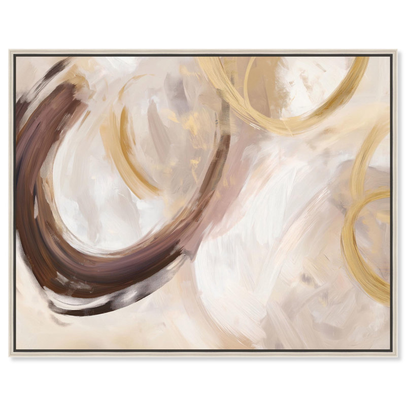 Zaylee I, toile de luxe, art abstrait par, H 17 po x l 21 po, Cadre argenté