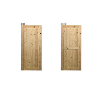 36'' Solid Wood Paneled Low-Gloss without Installation Hardware Kit Barn Door