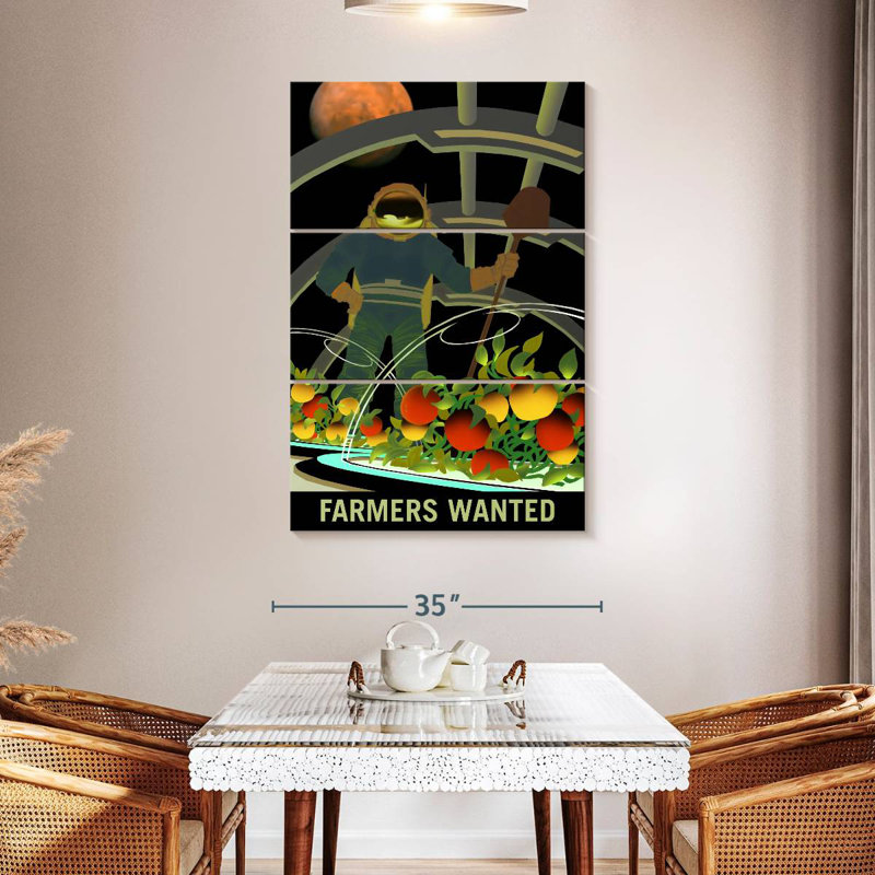 Oberle Mars Explorers Wanted Poster V, 50" H x 32" W