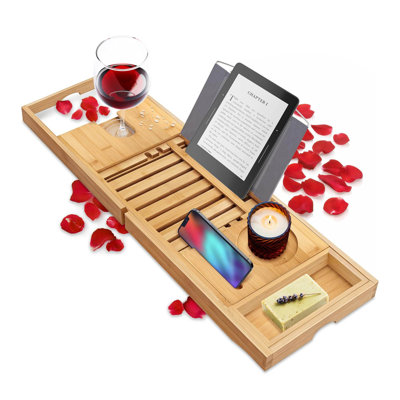 Freestanding Bamboo Bathroom Accessory Tray