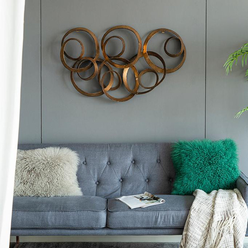 38.5x22x4.2" Seretha Gold Leaf Wall Décor