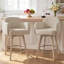 Tabourets de bar pivotants en chenille avec accoudoirs-382132032