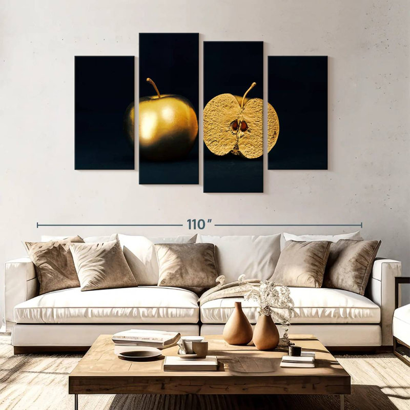Yarlin Split Golden Apple, 54" H x 84" W