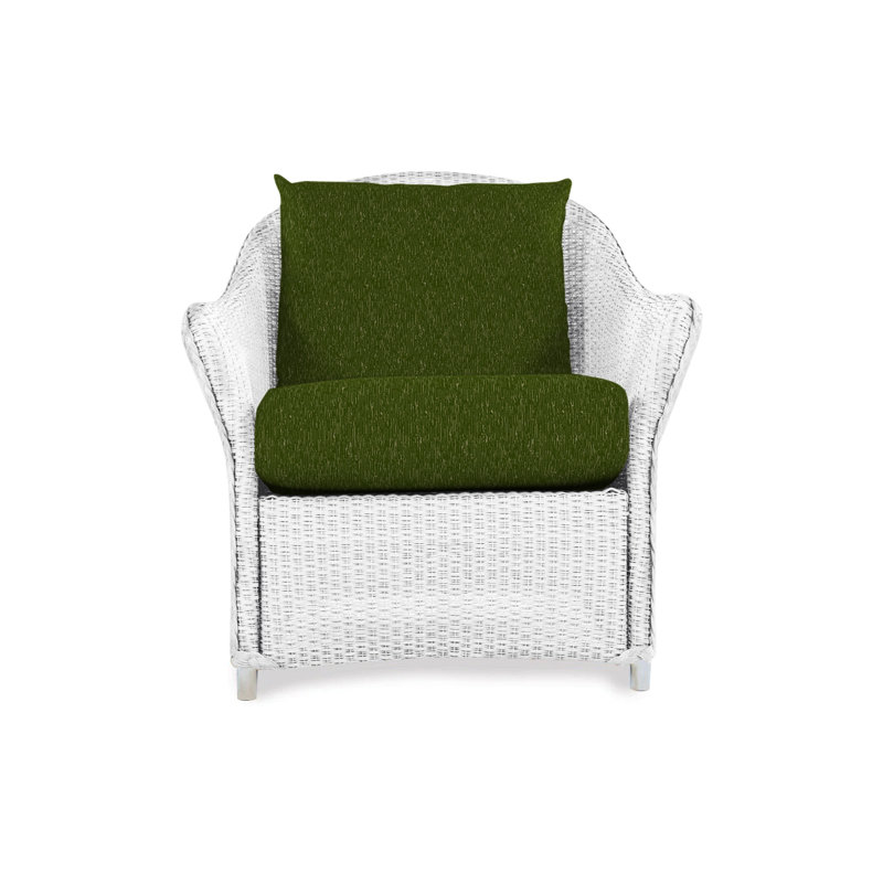 Weekend Retreat Outdoor Lounge Chair, White, Sailcloth Salt