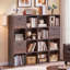 Organisateur de rangement modulaire 16 cubes avec tiroirs en tissu, bibliothèque en bois rustique noyer et paravent individuel-481928810-481928808-481928822