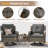 Samya 2 - Person Oversized Swivel Rocker Outdoor Seating Group with Cushions-1256138126