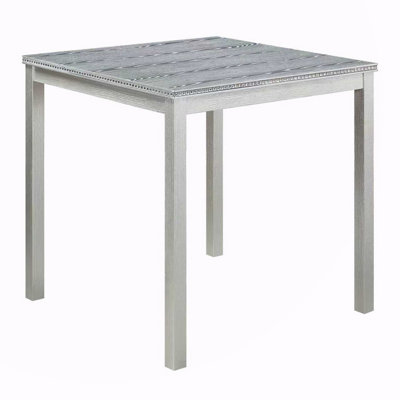 Wooden Dining Square Table, Kitchen Table for Small Space, 4 Person Counter Height Table