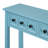  60" Rustic Entryway Console Table, Long Sofa Table with Bottom Shelf for Versatile Storage, Turquoise Green