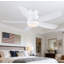 Ventilateur de plafond encastré 41 po à 5 pales avec lumière et télécommande / application-1198543828-1239528101