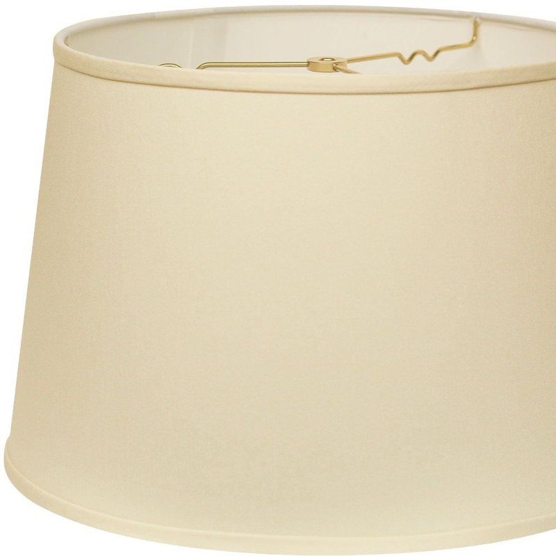 Ivory Cotton Empire Lampshade with Brass Washer Fitter
