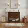 36" Walnut Single Sink Bathroom Vanity with Solid Surface Composite Top