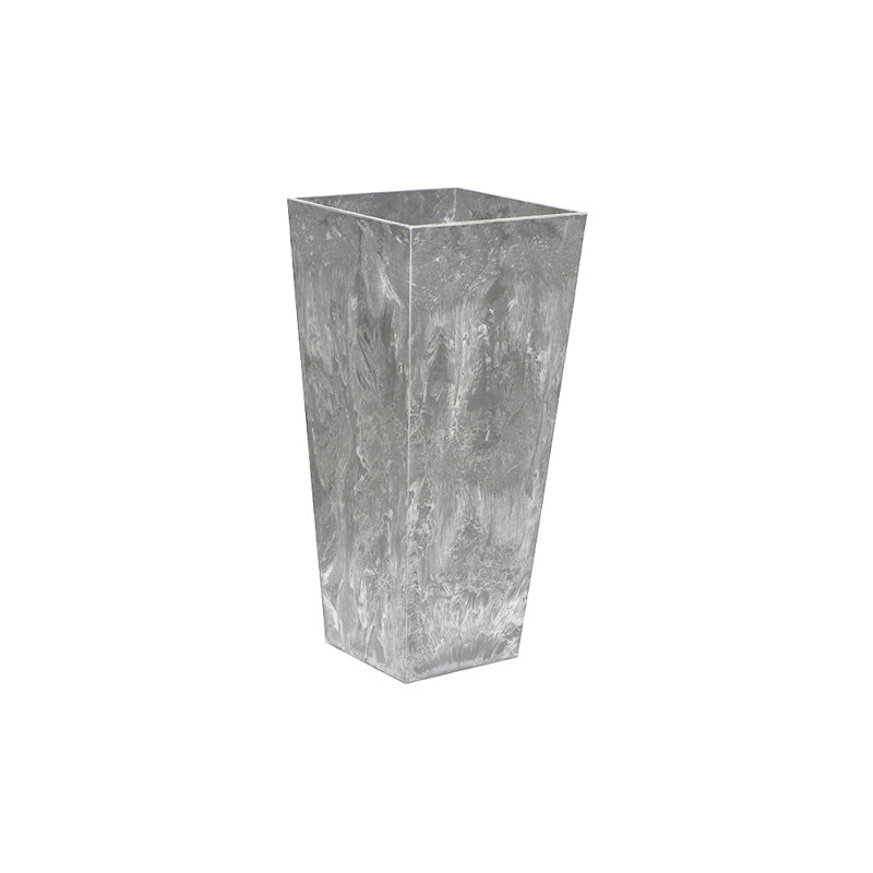 Sewickly Pot Planter, Gray, 27.5" H x 13.75" W x 13.75" D