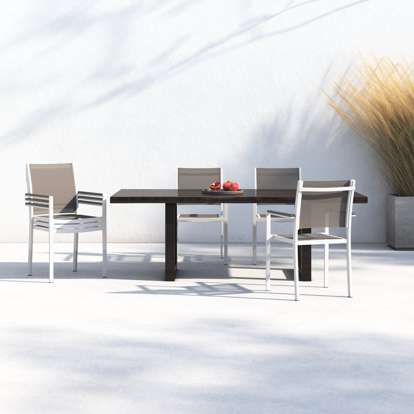 Wade Logan® Aynura Stackable Patio Armchair, White/Gray
