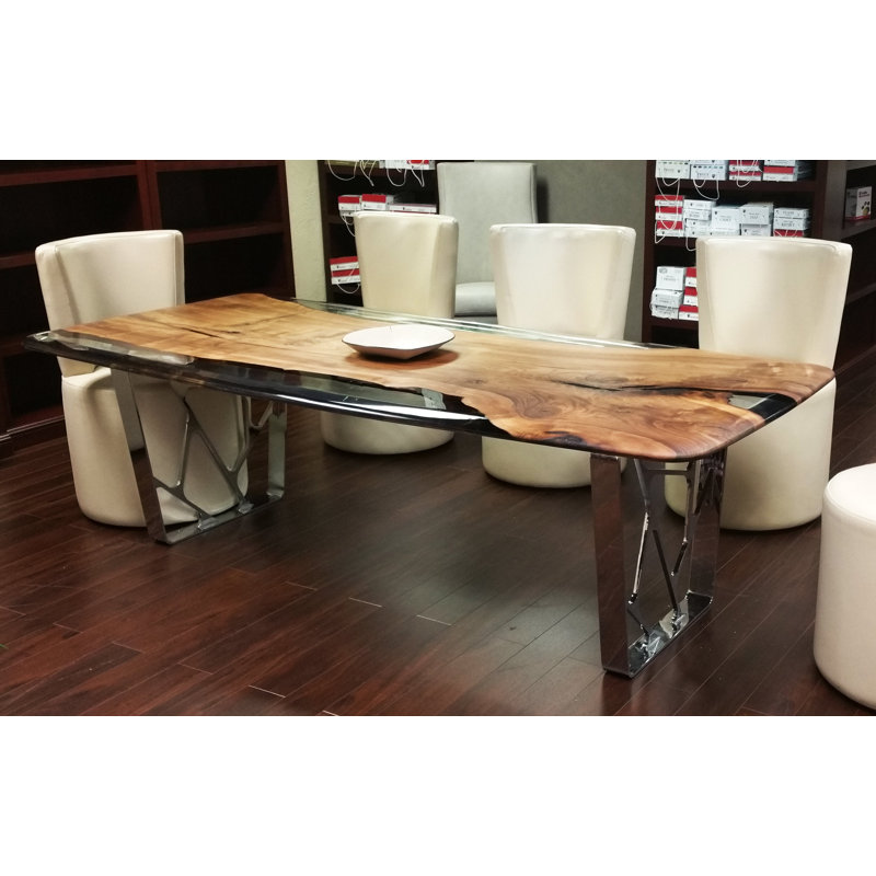 Ombrone Walnut Wood Dining Table, 48" W x 108.3" L 