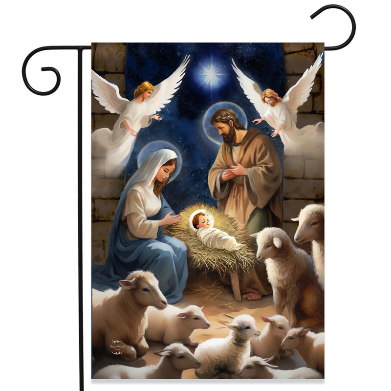 Drapeau de jardin «Christ Is Born»