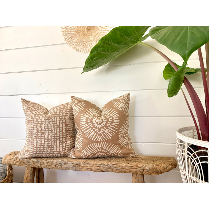 Housse de coussin en coton mélangé, 19 po x 19 po
