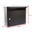 Mersey Wall Mounted Galvanised Steel Lockable Weatherproof Post Box - 39x35x20cm-64111964