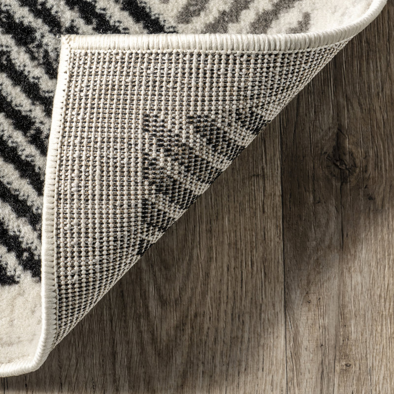 Tapis à rayures Modern Mountain, Rectangle de 10 pi x 14 pi