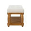 Banc capitonné de 44 po avec tablette de rangement et banc rembourré en lin pour le vestibule de la chambre à coucher-1454293216-1454293220
