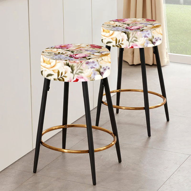 Spring Bouquet Botanical Pattern - Floral Bar Stools Set Of 2