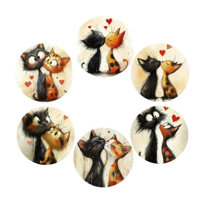  This 6-piece Set Of Colorful Wooden Coasterss Is Perfects for Beverages Tea Coffee and Home and Restaurant Decor Ideal Gift for Any Holiday