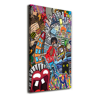Music Collage - Wrapped Canvas Print