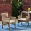 Paire de chaises de patio en bois, 2 pièces avec coussins gris et crème -, pour les chaises d'extérieur, élégantes, aux éléments