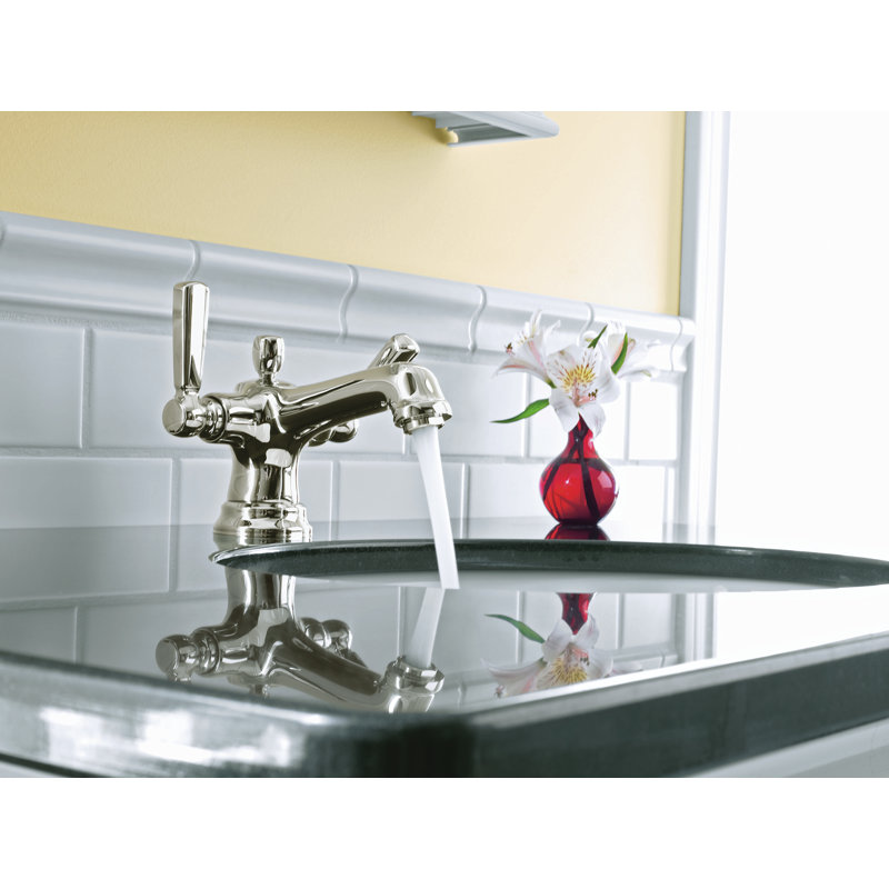 Bancroft Single Hole Bathroom Faucet with Drain Assembly, Metal , Vibrant Polished Nickel