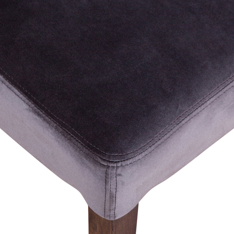 Mindy Upholstered Dining Chair, Asphalt Gray , White