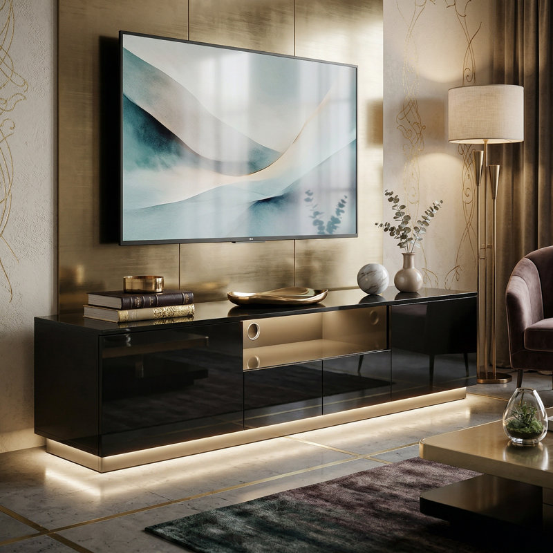 Behati TV Stand for TVs up to 88", Black