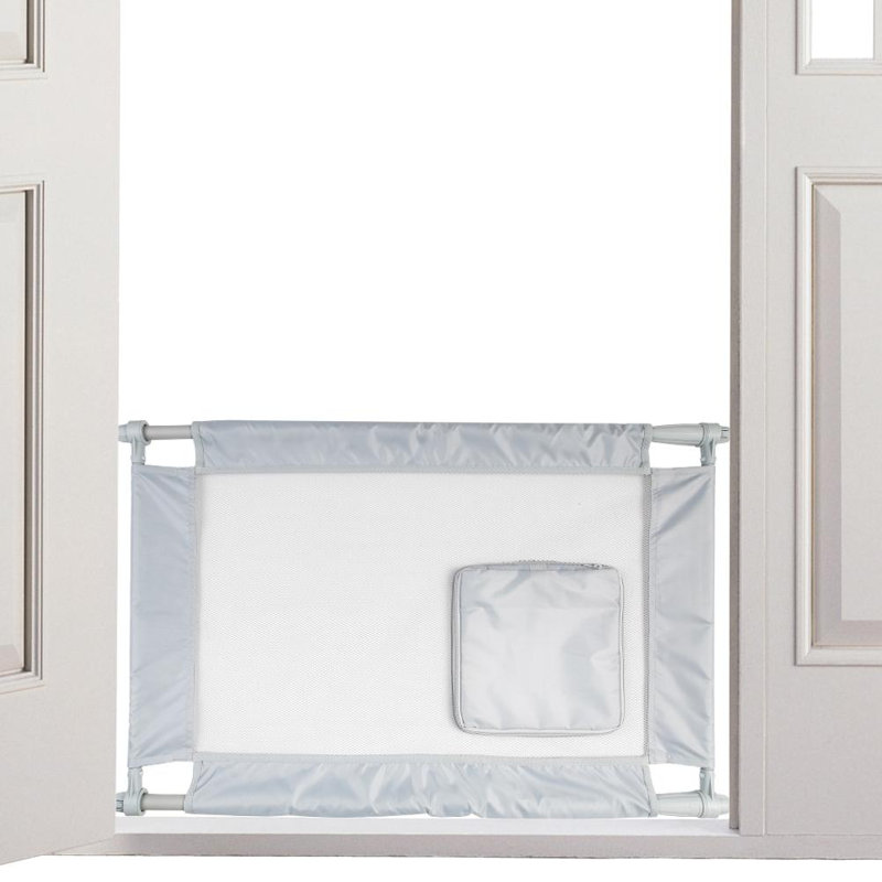 Barrière pour chien pliable et réglable, Gris