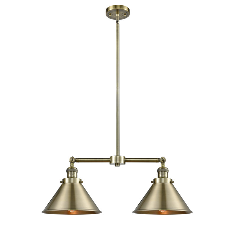 Paylor 2 - Light Kitchen Island Pendant, No Bulb Included, Antique Brass, Antique Brass