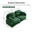 Canapé modulaire en chenille avec 2 sièges, coussin et élégant pour une utilisation à la maison